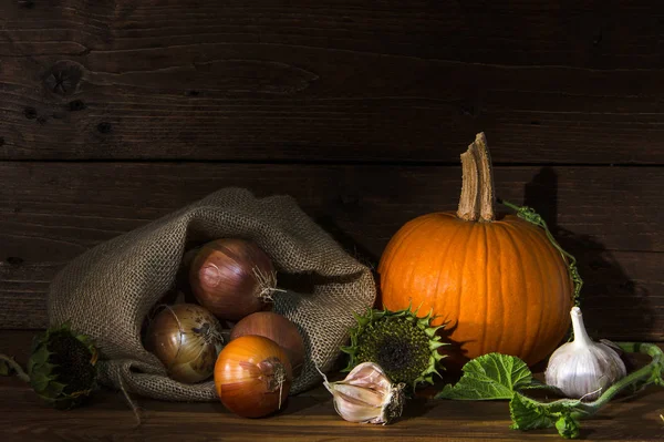 Karanlıkta sonbahar sebze