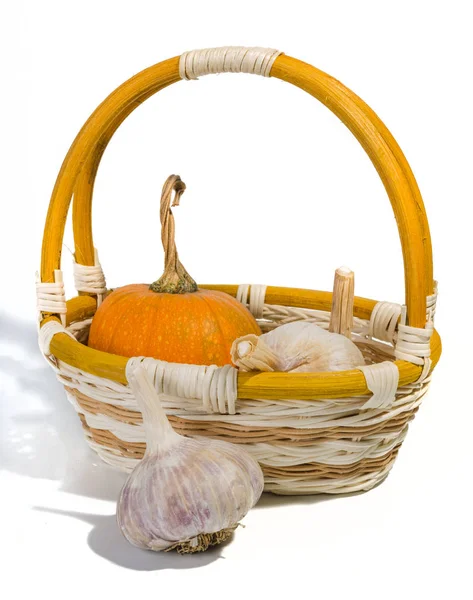 Pumpkin and garlic — Stock Photo, Image