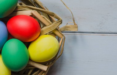 Yuvadaki paskalya yumurtaları