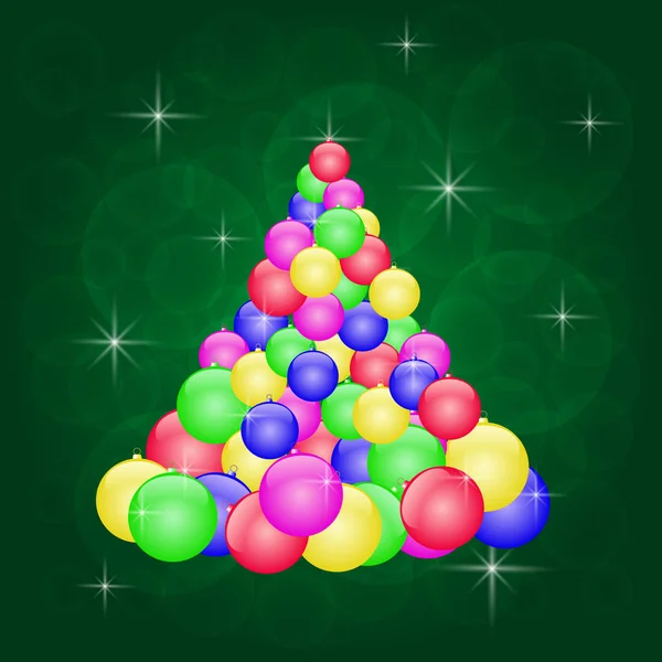 Decoraciones de Navidad como árbol de Navidad — Foto de Stock