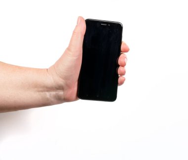 Boş ekran ile hareket eden smartphone