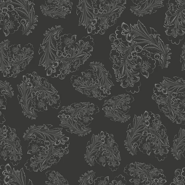 Векторний Ретро Квітковий Безшовний Візерунок Шпалер — стоковий вектор