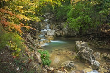 Sonbahar rill akışı.