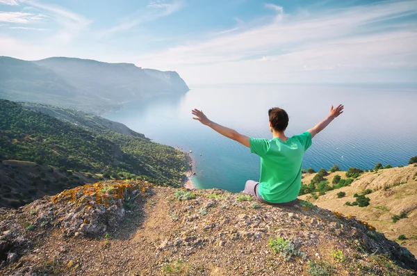 Man på kanten. — Stockfoto