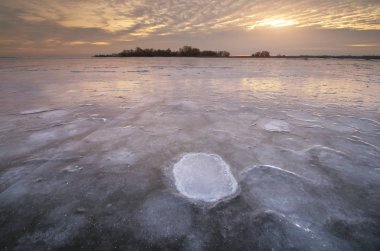 Kış doğa manzarası. 