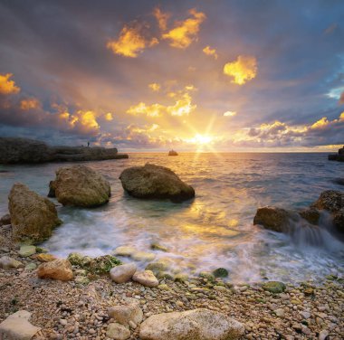 Güzel doğa deniz manzarası. 