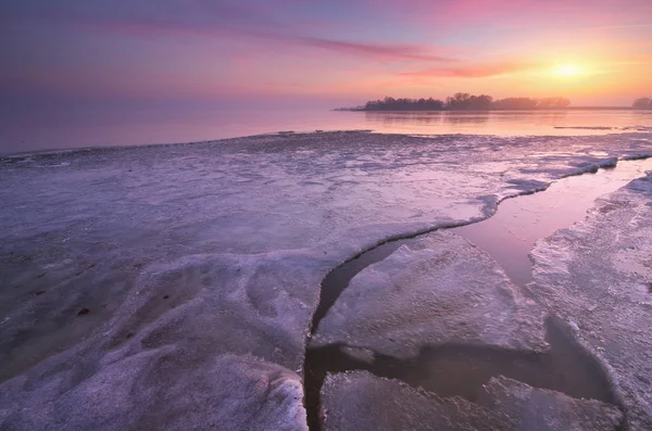 얼음 자연 아침 — 스톡 사진