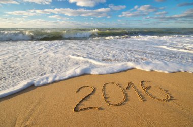 Deniz kıyısında 2016 yıl