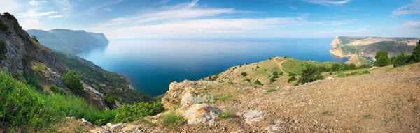 Hory a moře panorama — Stock fotografie