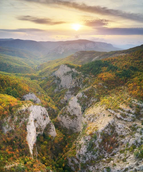 Panorama del cañón de otoño — Foto de Stock