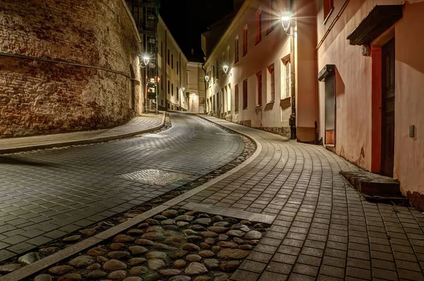Stretta strada medievale Fotografia Stock