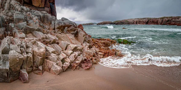 Cruit Island Monde Roche Granit Rouge Cruit Island Irlandais Chruit — Photo