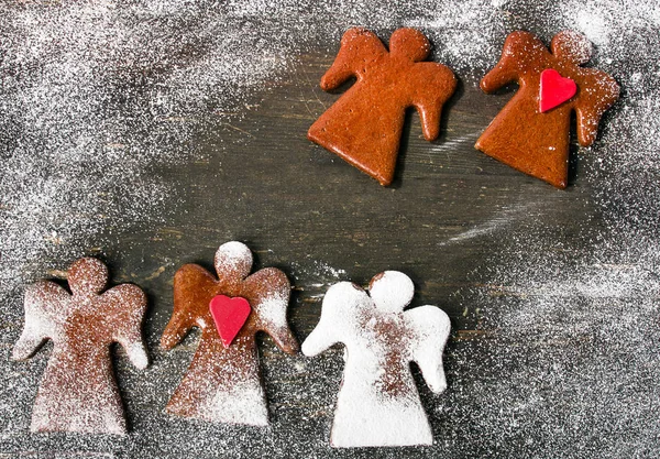 Christmas Gingerbread Angels — Stock Photo, Image