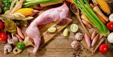 Sebzeler çiğ tavşan  