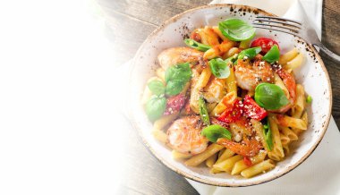 Karides ile Penne makarna