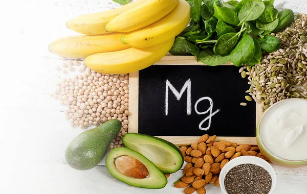 Products containing magnesium — Stock Photo, Image