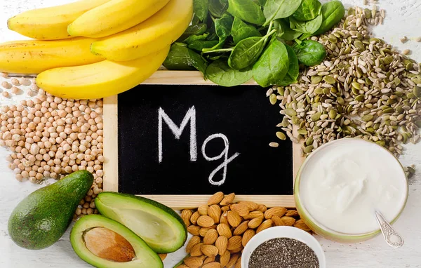 Products containing magnesium — Stock Photo, Image