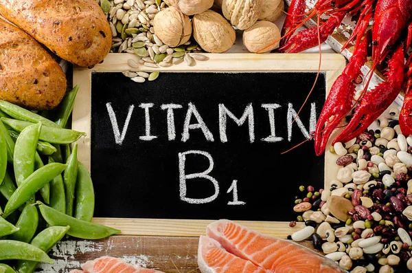 Lebensmittel mit dem höchsten Gehalt an Vitamin b1 — Stockfoto
