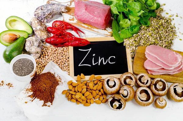 Foods Highest in Zinc — Stock Photo, Image