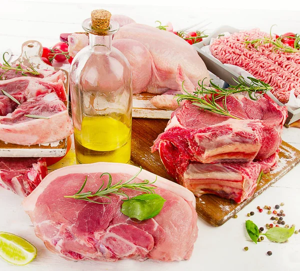 Types of raw meat — Stock Photo, Image