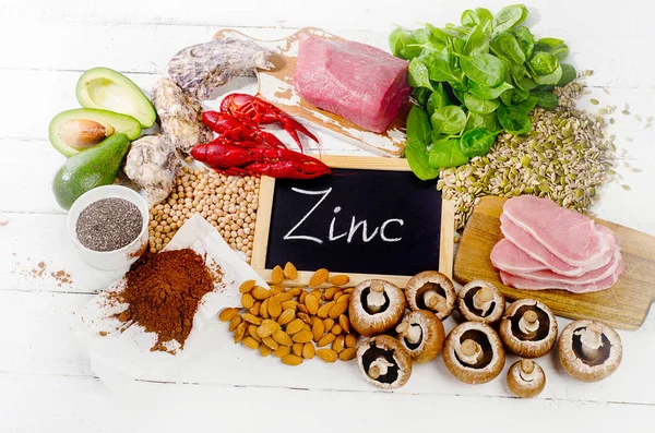 Foods Highest in Zinc — Stock Photo, Image