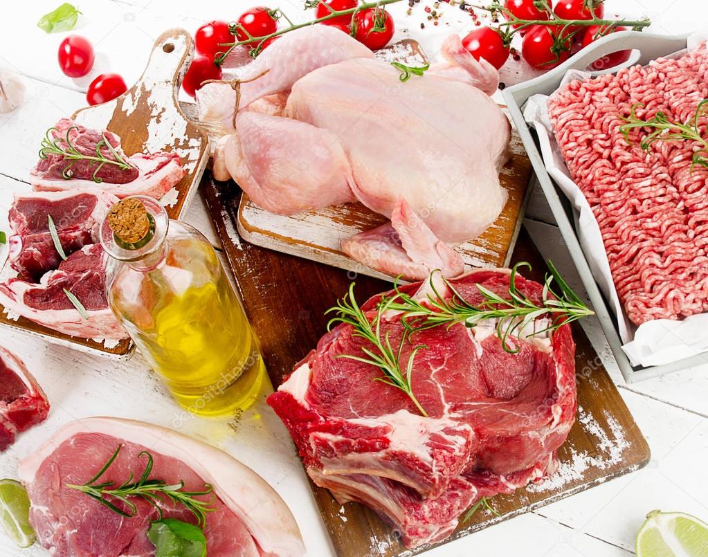 Types of raw meat