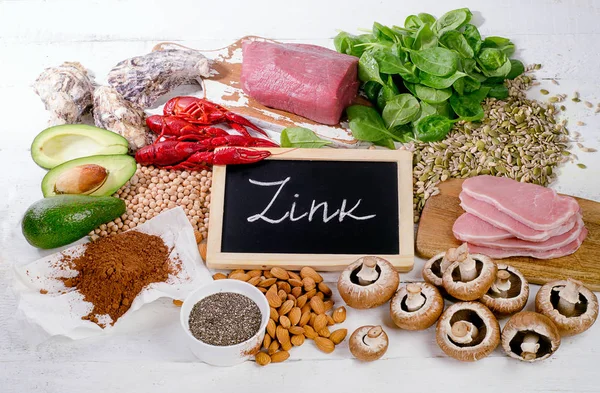 Potraviny, které jsou nejvyšší v zinku. — Stock fotografie