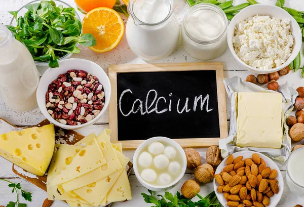 Products rich in calcium. — Stock Photo, Image