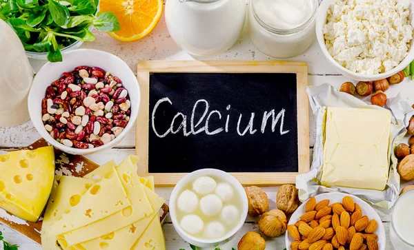 Producten rijk aan calcium — Stockfoto