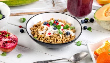 Müsli ve çilek Kahvaltı