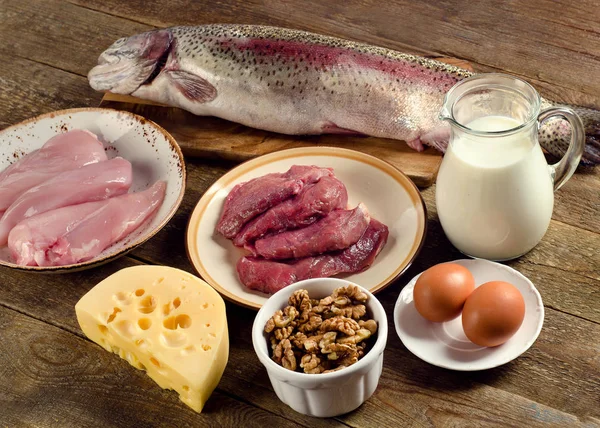 Magas fehérjetartalmú élelmiszert — Stock Fotó