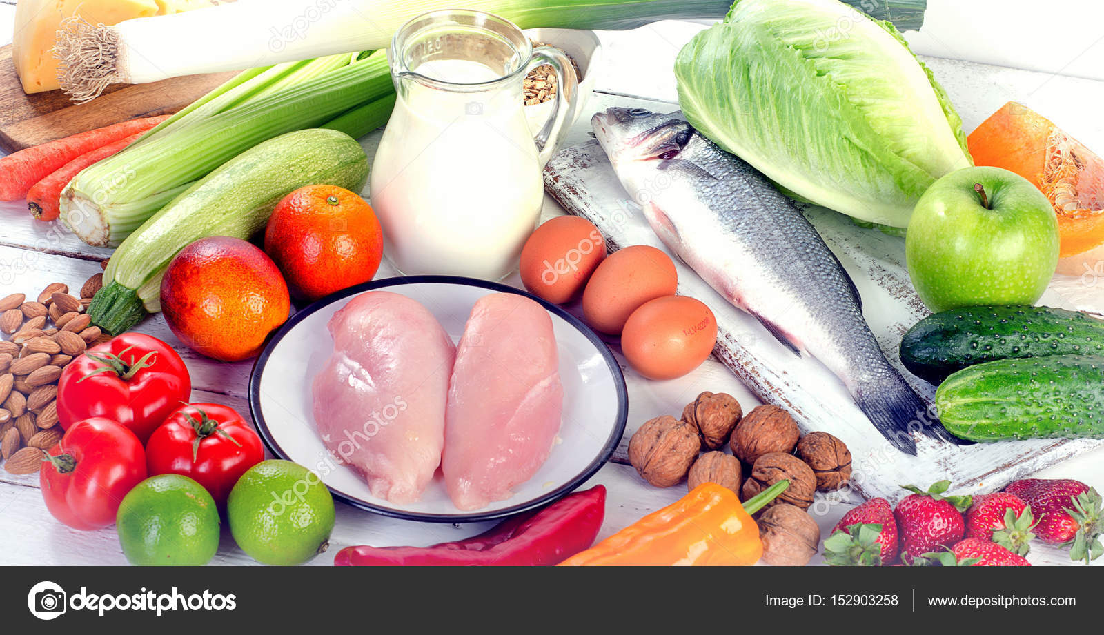 Balanced diet products — Stock Photo © bit245 152903258