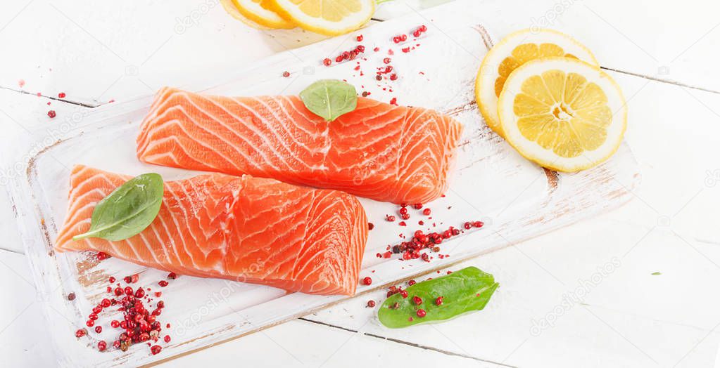 Fresh salmon fillet 