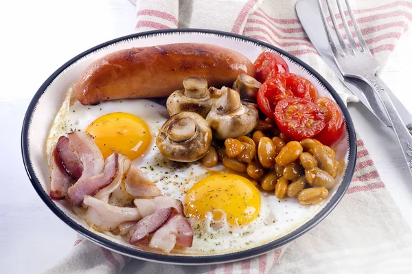 Pequeno-almoço inglês em pan — Fotografia de Stock