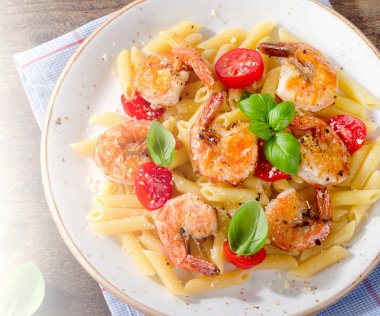 Karides ile Penne makarna