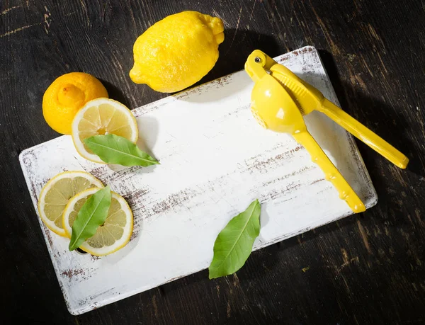 Exprimidor y limones a bordo — Foto de Stock