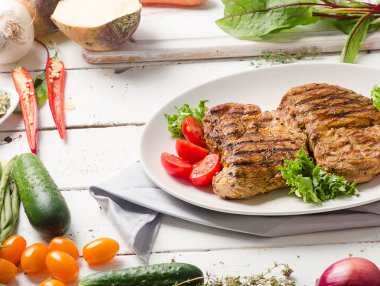 ızgara domuz biftek