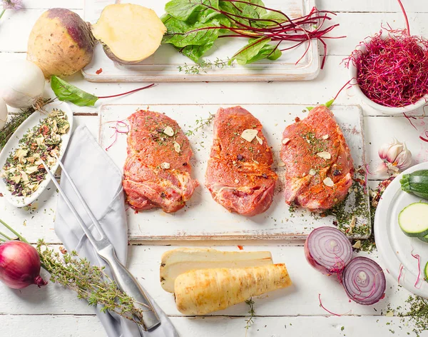 Marine domuz eti biftek 