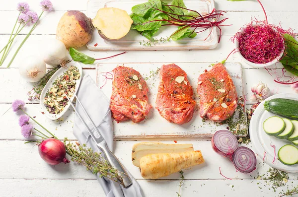 Marine domuz eti biftek 