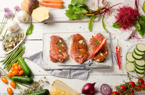 Marine domuz eti biftek 