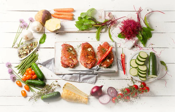 Filetes de cerdo marinados — Foto de Stock