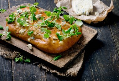 Ev yapımı Focaccia ekmek. 