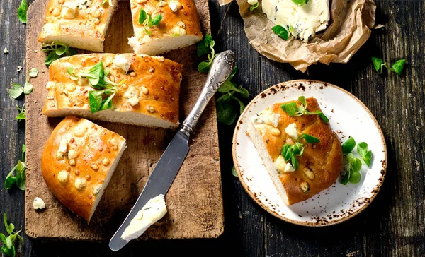 Pan casero de Focaccia . —  Fotos de Stock