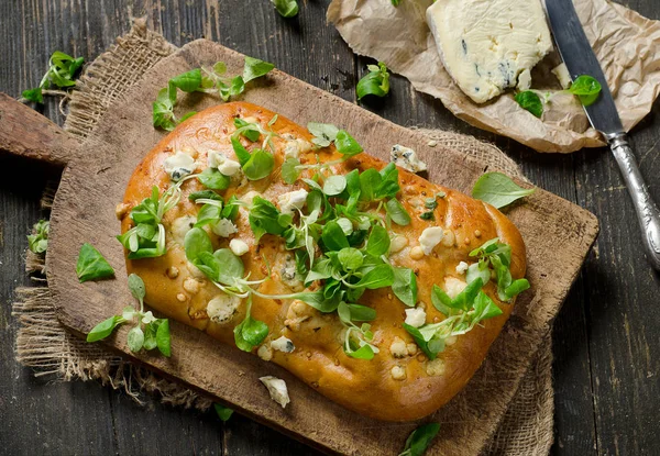 홈메이드 Focaccia 빵. — 스톡 사진