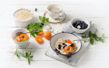 yulaf ezmesi yaban mersini ve kayısı 