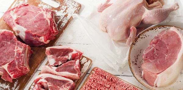 Different types of meat — Stock Photo, Image