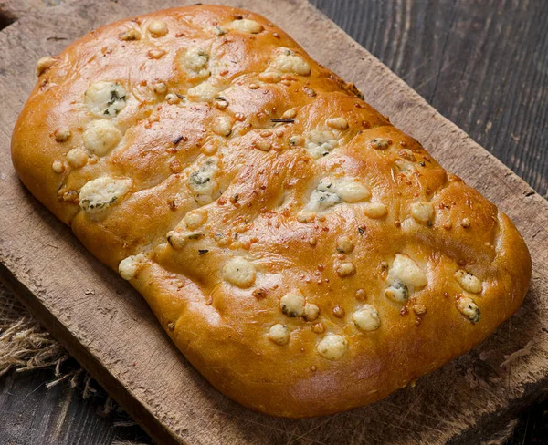 Focaccia kenyérrel. — Stock Fotó