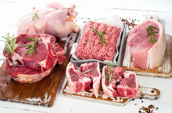 Different types of meat — Stock Photo, Image