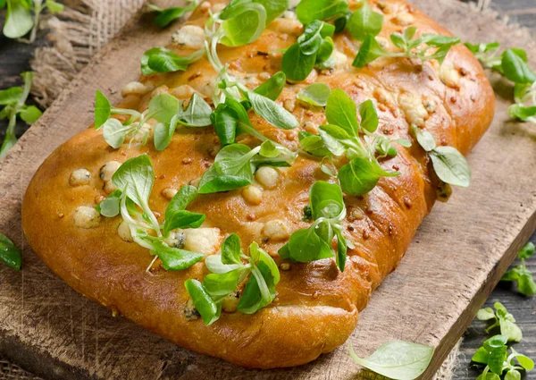 Ev yapımı Focaccia ekmek. 