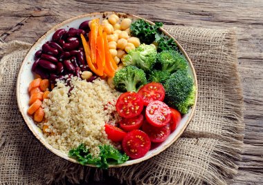 sağlıklı sebze kasesi  